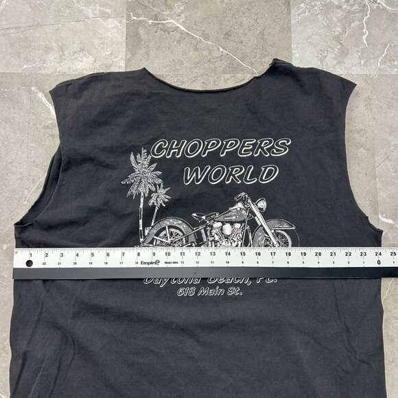 90s Vintage Bike Week Graphic Tee Mens XL Daytona Beach Cutoff Florida Biker - Picture 9 of 11
